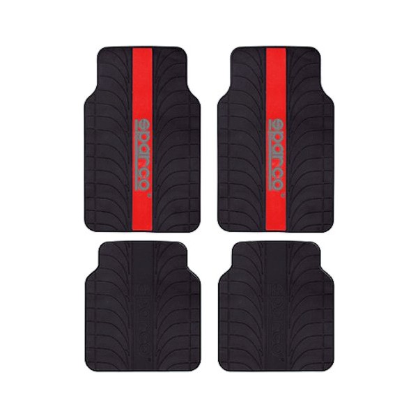 Set de covoraș pentru podea auto Sparco SPC1913RS Universal Negru/Roșu (4 pcs)