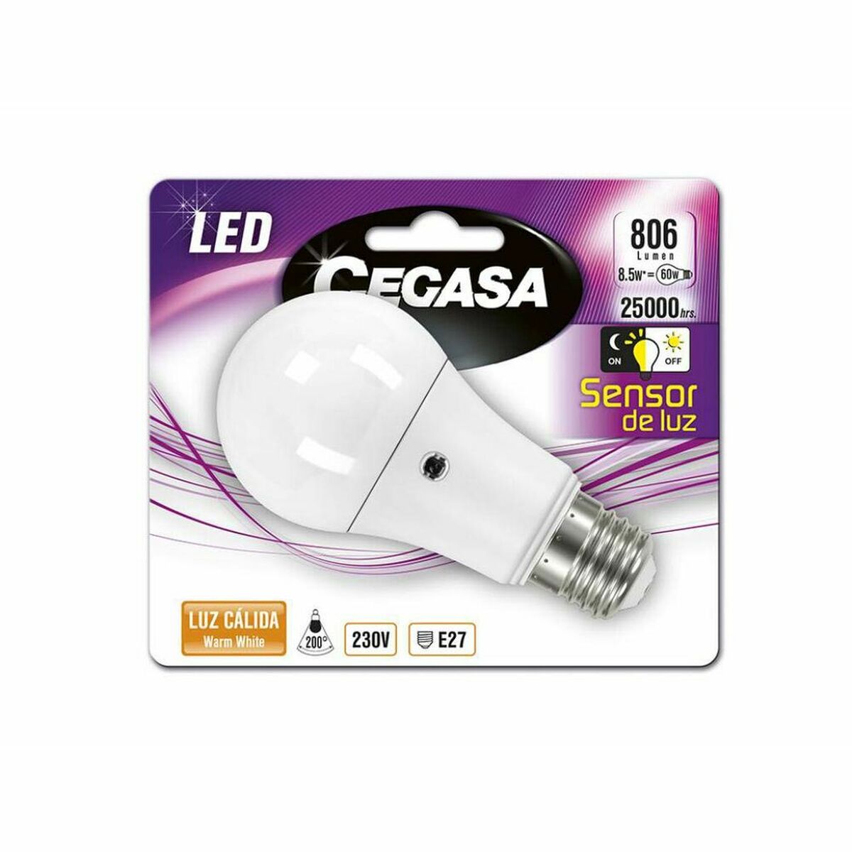 Bec LED Cegasa 2700 K 8,5 W