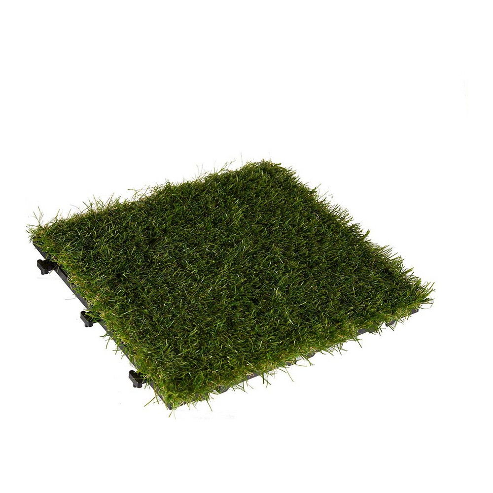 Interlocking Tile Verde Plastic Gazon artificial (30 x 3,5 x 30 cm)
