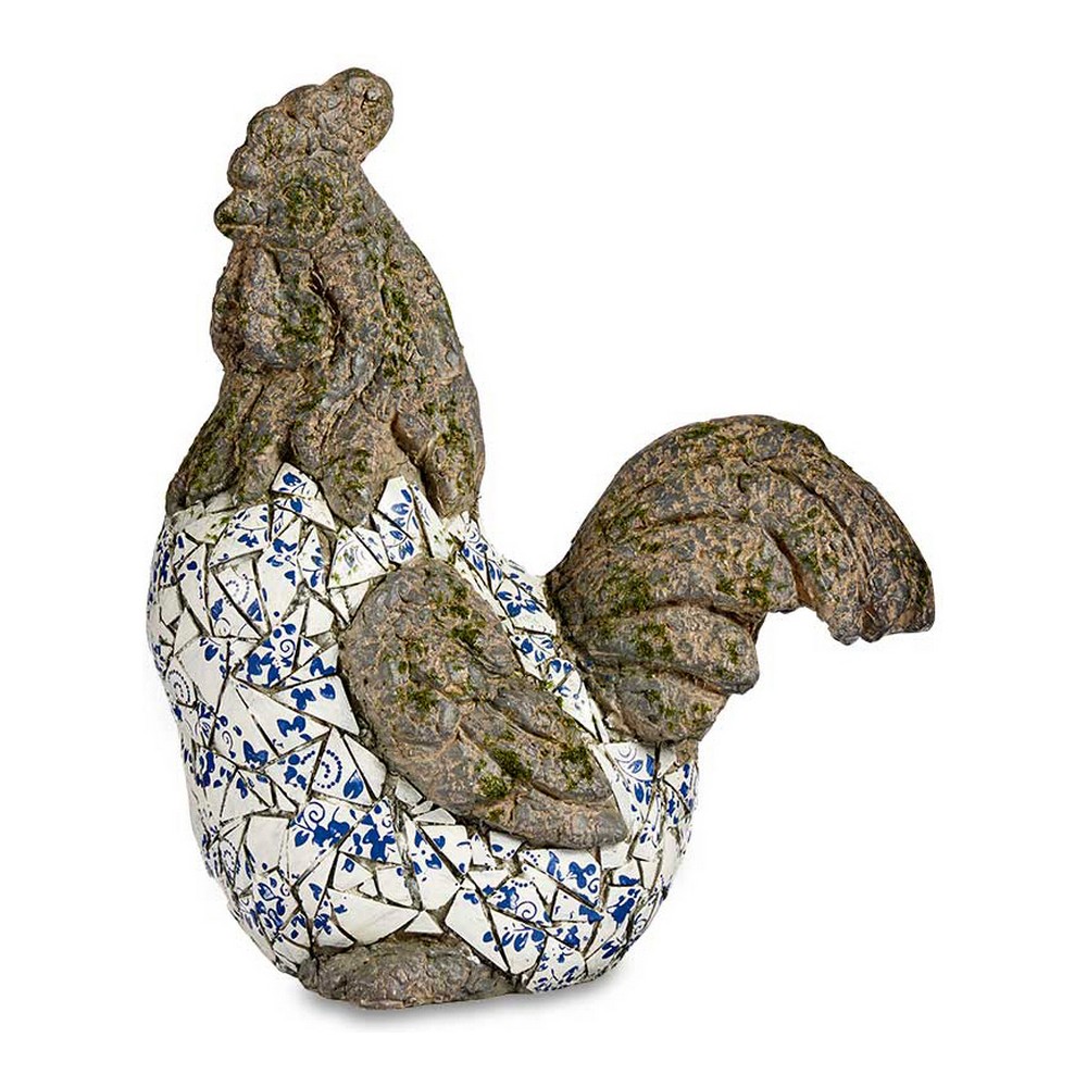 Figurină decorativă de grădină Mozaic Cocoș Polirășină (22,5 x 46 x 41,5 cm)