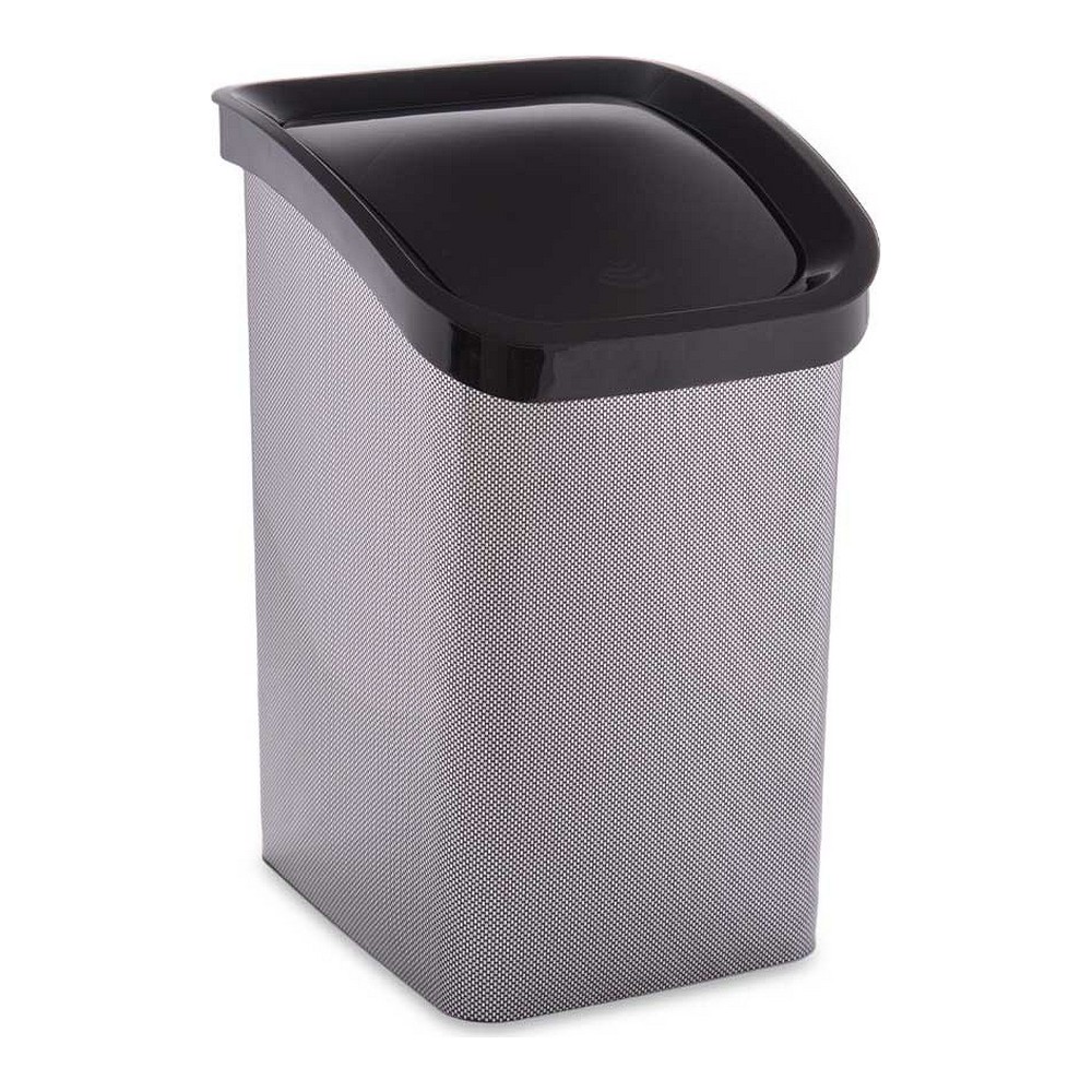 Coș de gunoi pentru hârtie Fibră de carbon Basculantă Plastic Gri închis (27,3 x 43,7 x 34 cm)