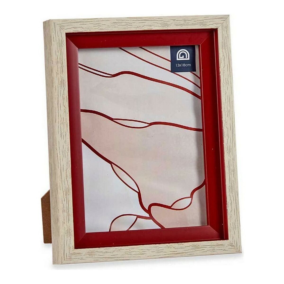 Ramă Foto Roșu Maro Geam Lemn Plastic (17 x 2 x 21,8 cm)