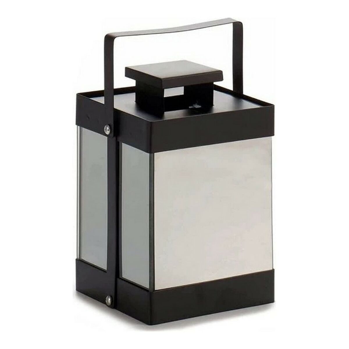 Lanternă LED Negru Metal Metal Oglindă 10 (12,5 x 18,5 x 12,5 cm)