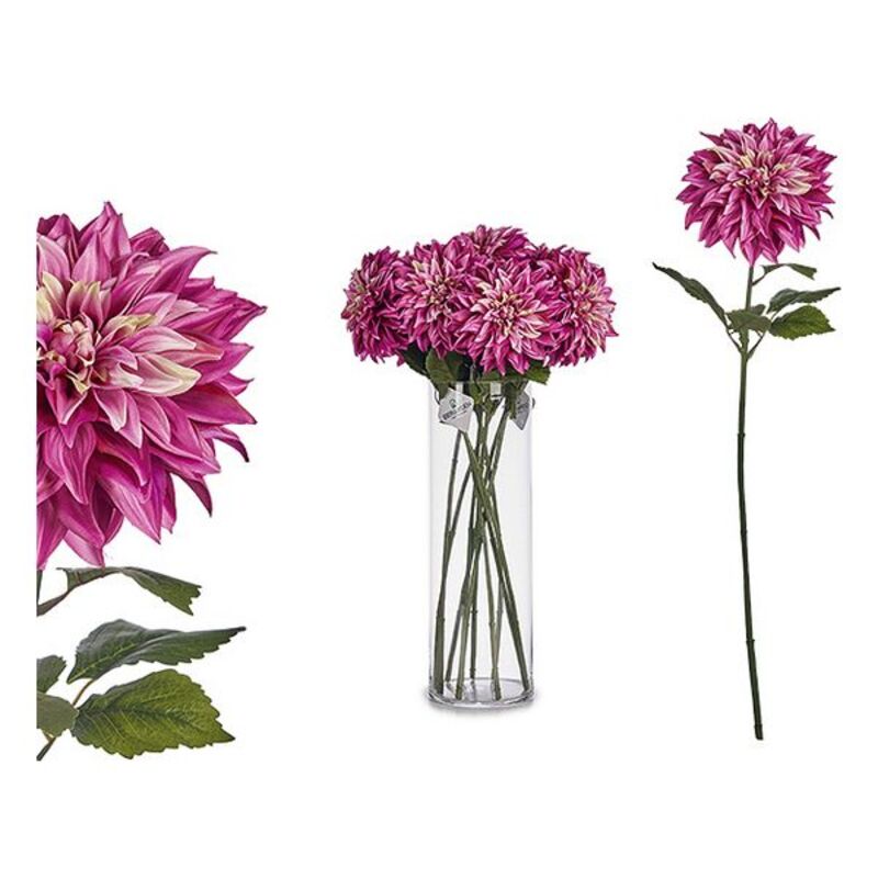 Floare decorativă Dalie Hârtie Plastic (16 x 74 x 16 cm) - Culoare Roz