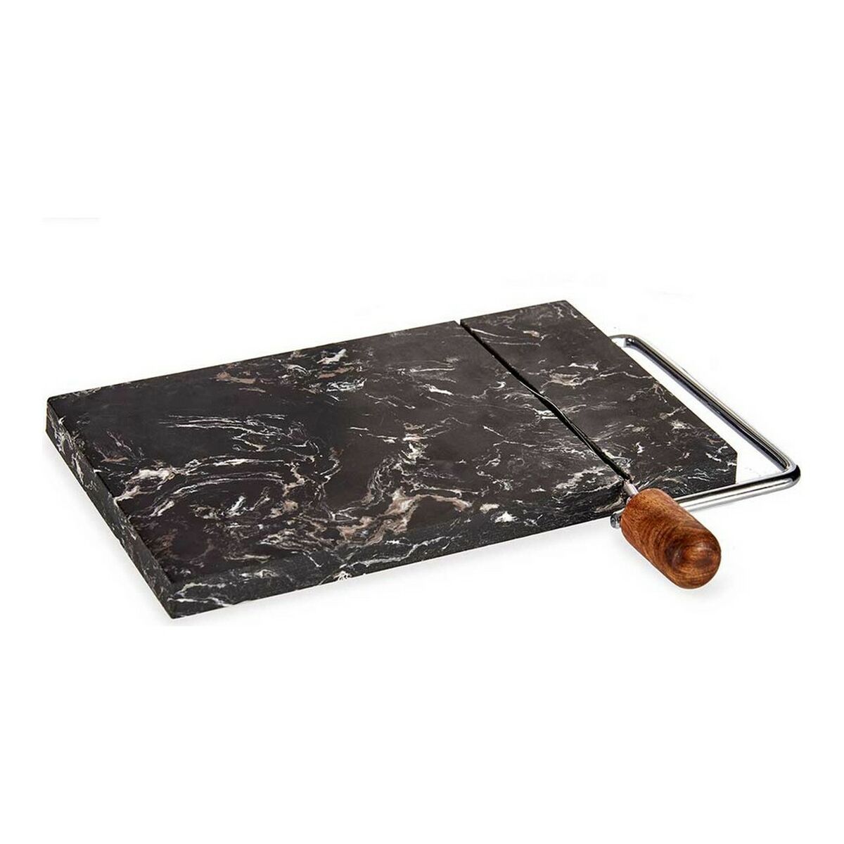 Masă de tăiat Negru Lemn de salcâm Marmură (15 x 1,5 x 22 cm)