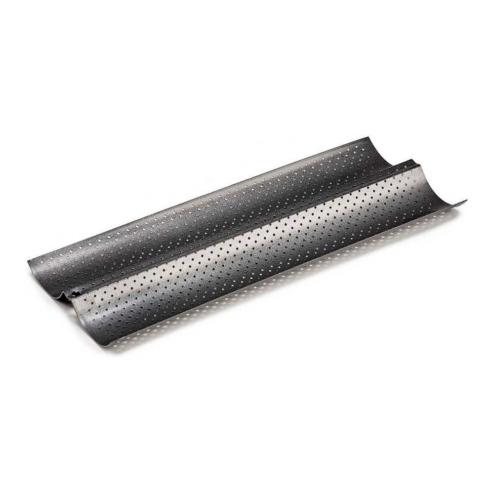 Tavă pentru Cuptor Pâine Metal Gri închis (38 x 16 x 2,5 cm)