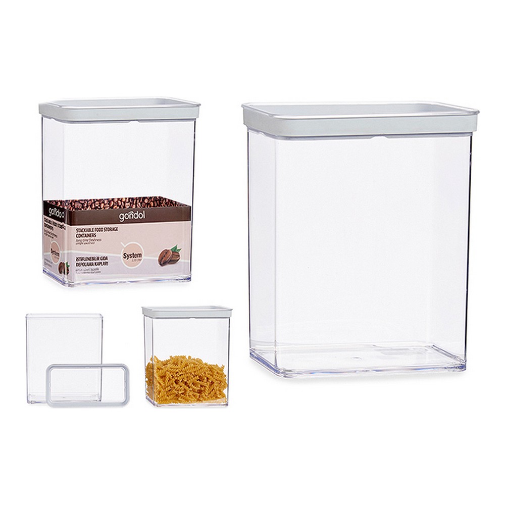 Borcan Ermetic Transparent Silicon ABS 3,3L (10,5 x 23,7 x 21 cm)