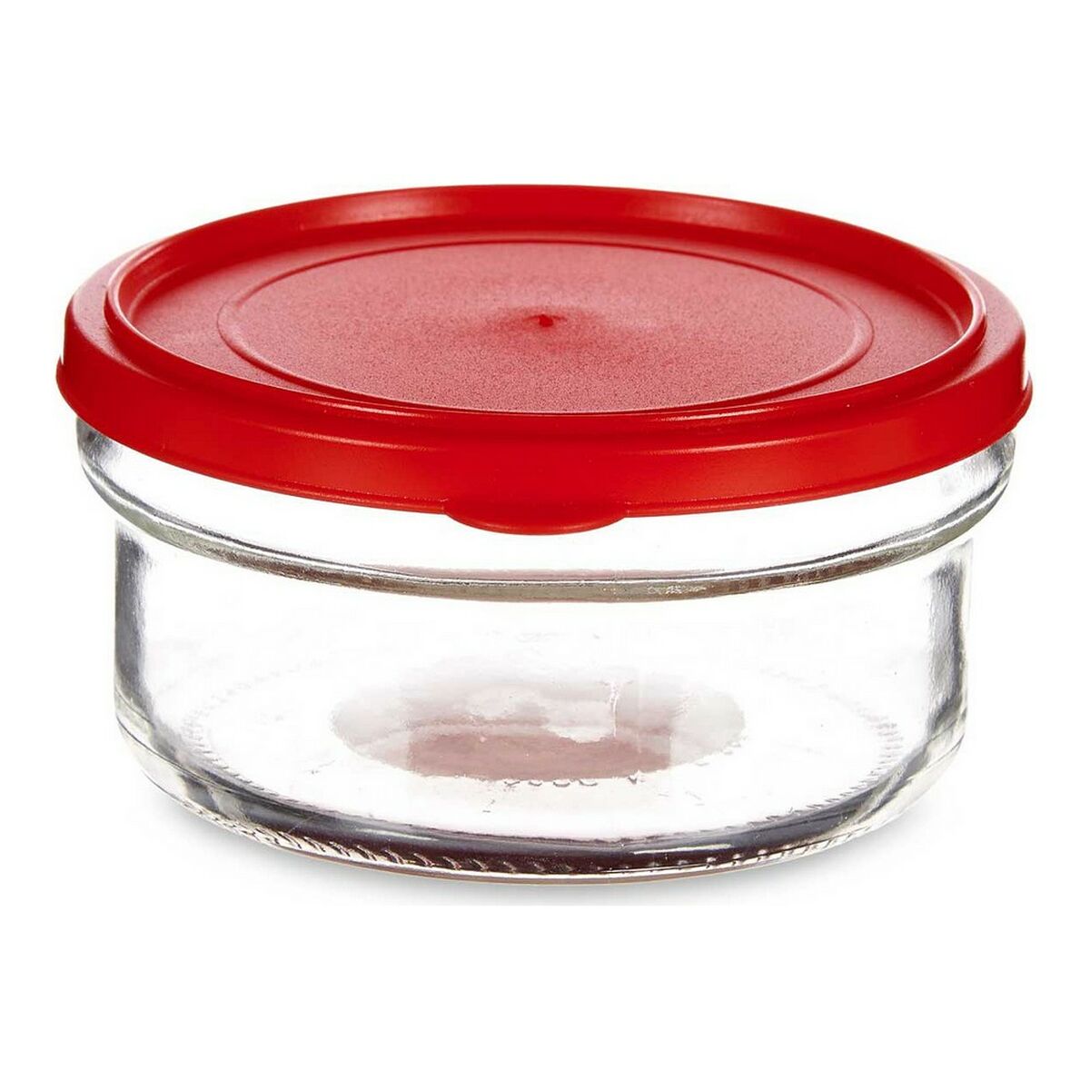 Cutie rotundă pentru prânz cu capac Roșu Plastic Sticlă (415 cl)