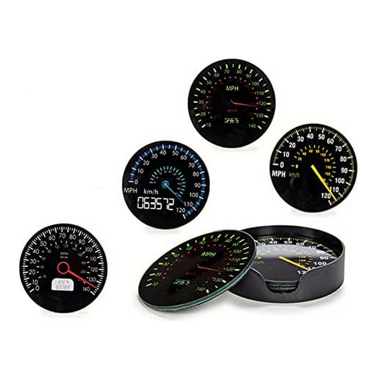 Suport pentru pahare Speedometer (4 Piese)