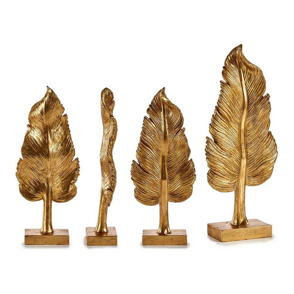 Figură Decorativă Pană Auriu* Rășină (8 x 43,5 x 12 cm)