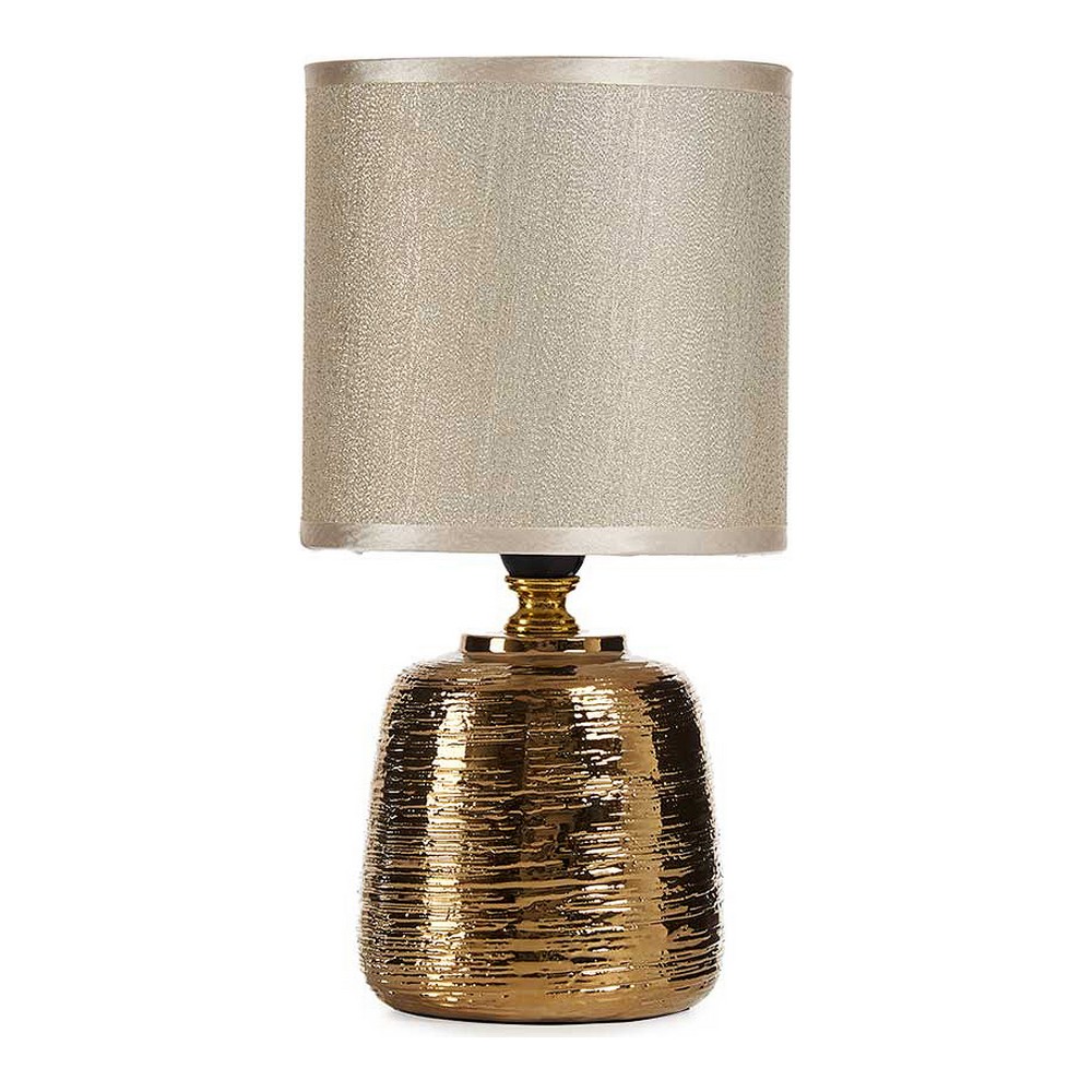 Lampă de masă Cilindric Ceramică Auriu* (13 x 26,5 x 13 cm) (2 pcs)