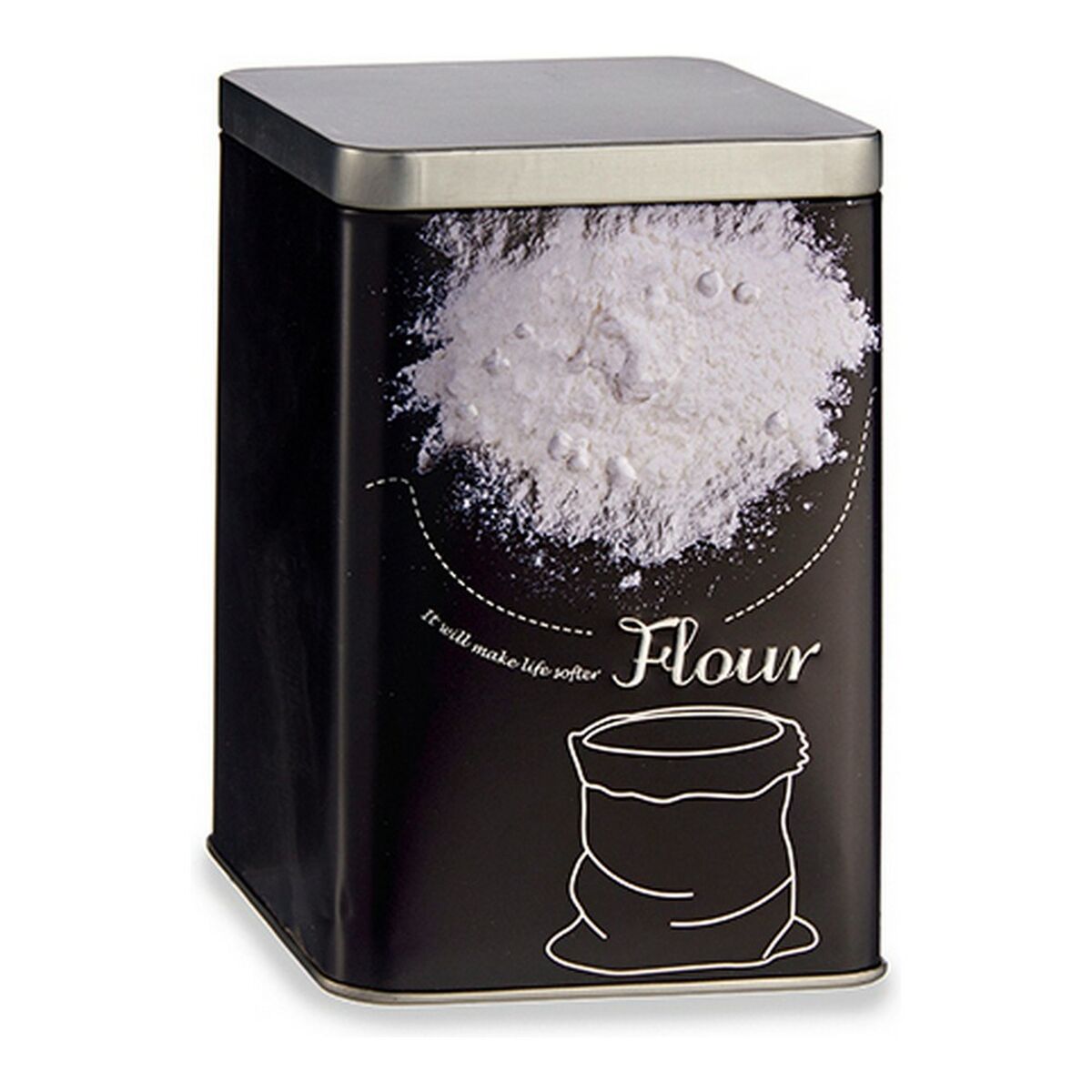 Cutie Metalică Flour (10,2 x 15 x 10,2 cm)