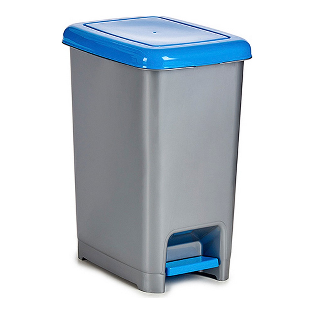 Găleată de gunoi pentru reciclare Albastru Gri Plastic 25 L (26,5 x 47 x 36,5 cm)