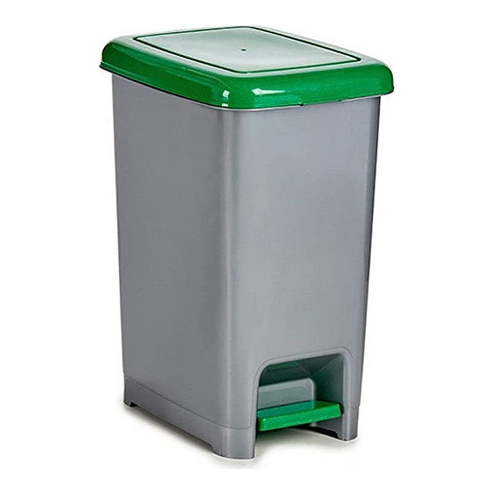 Găleată de gunoi pentru reciclare Verde Gri Plastic 25 L (26,5 x 47 x 36,5 cm)