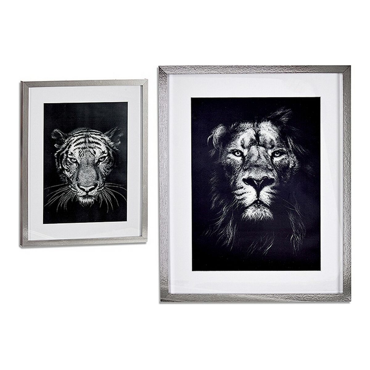 Tablou Lion - Tiger (3 x 53 x 43 cm) (43 x 3 x 53 cm)