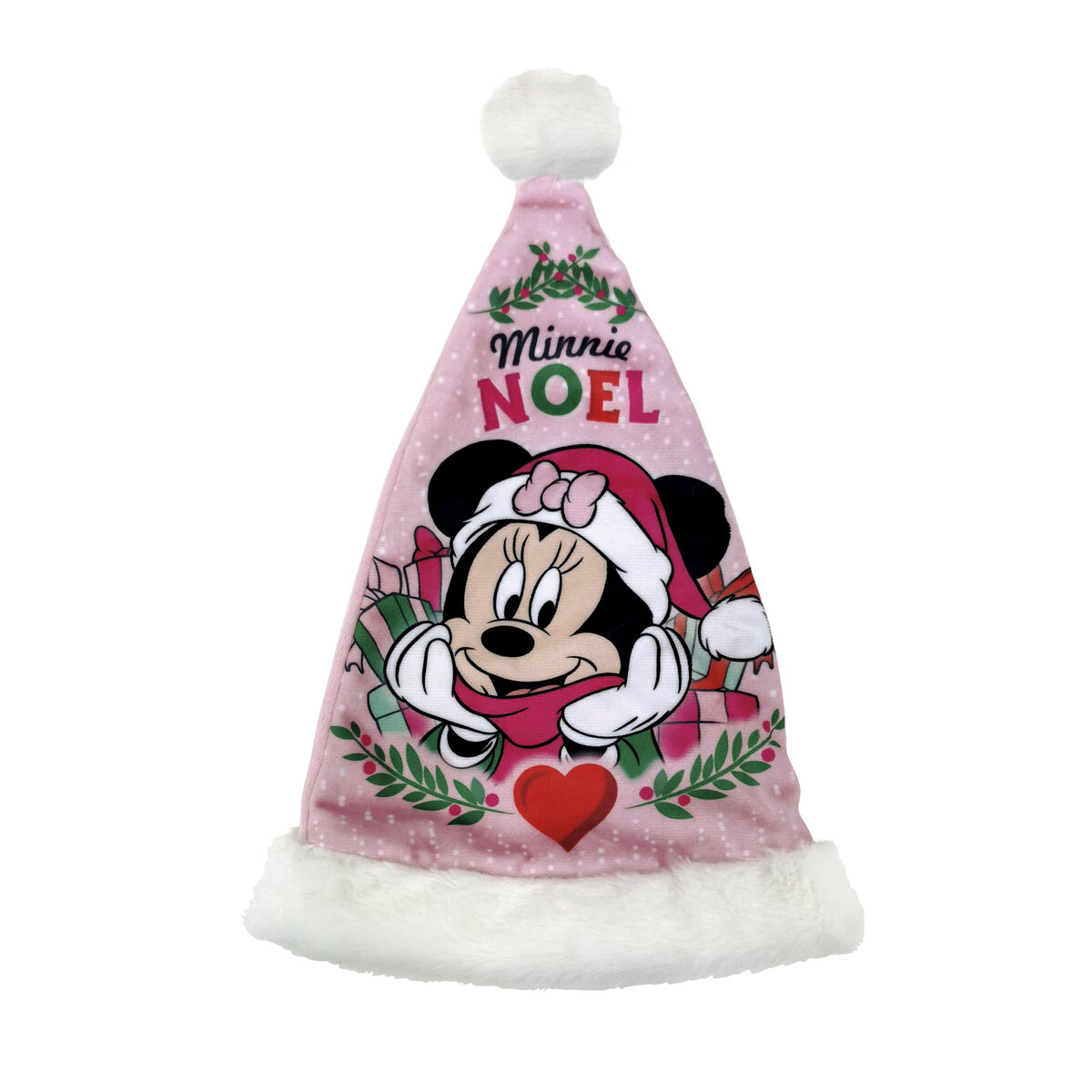 Căciulă de Moș Crăciun Minnie Mouse Lucky Infantil 37 cm