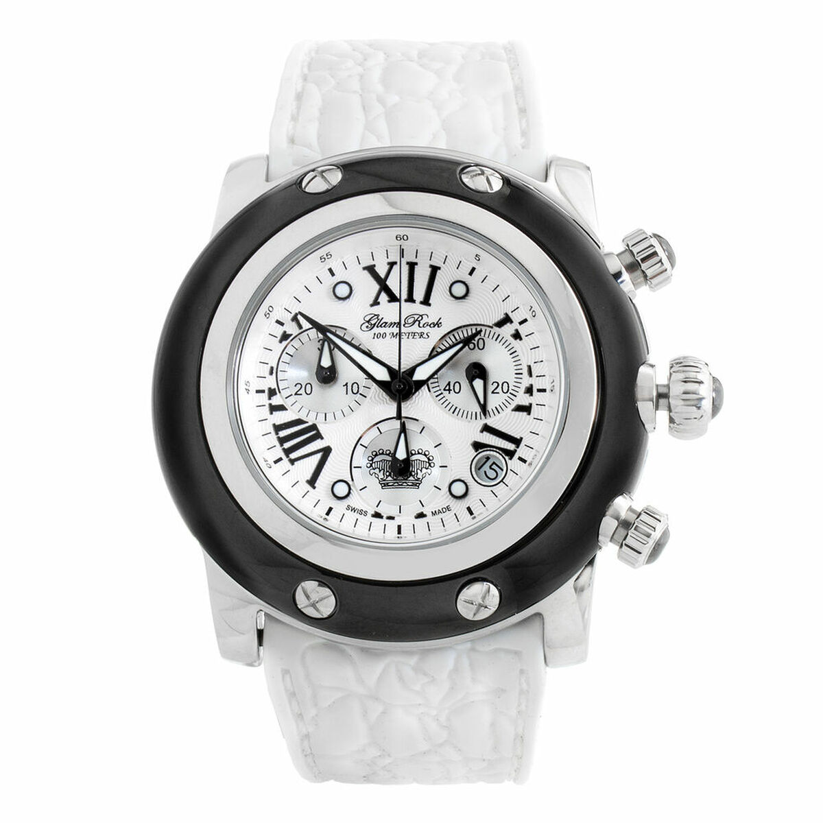 Ceas Damă Glam Rock GR30108WHITE (Ø 46 mm)