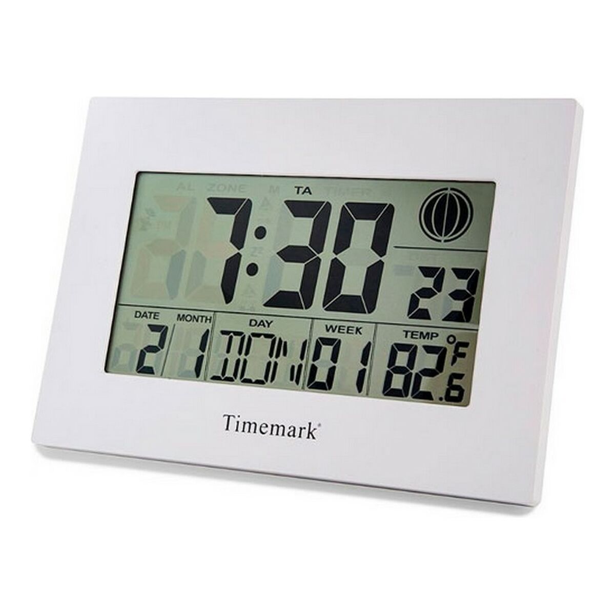 Ceas de Perete cu Termometru Timemark Alb (24 x 17 x 2 cm)