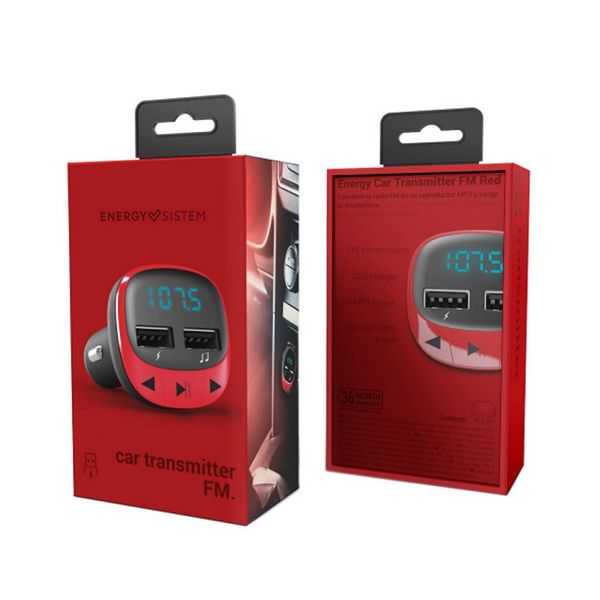 Reproducător MP3 pentru Mașină Energy Sistem 448241 - Culoare Roșu