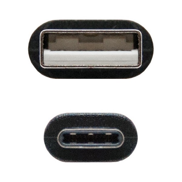Cablu USB A la USB C NANOCABLE 10.01.210 Negru - Măsură 2 m