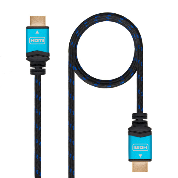Cablu HDMI TooQ 10.15.37 V2.0 Negru Albastru - Măsură 3 m