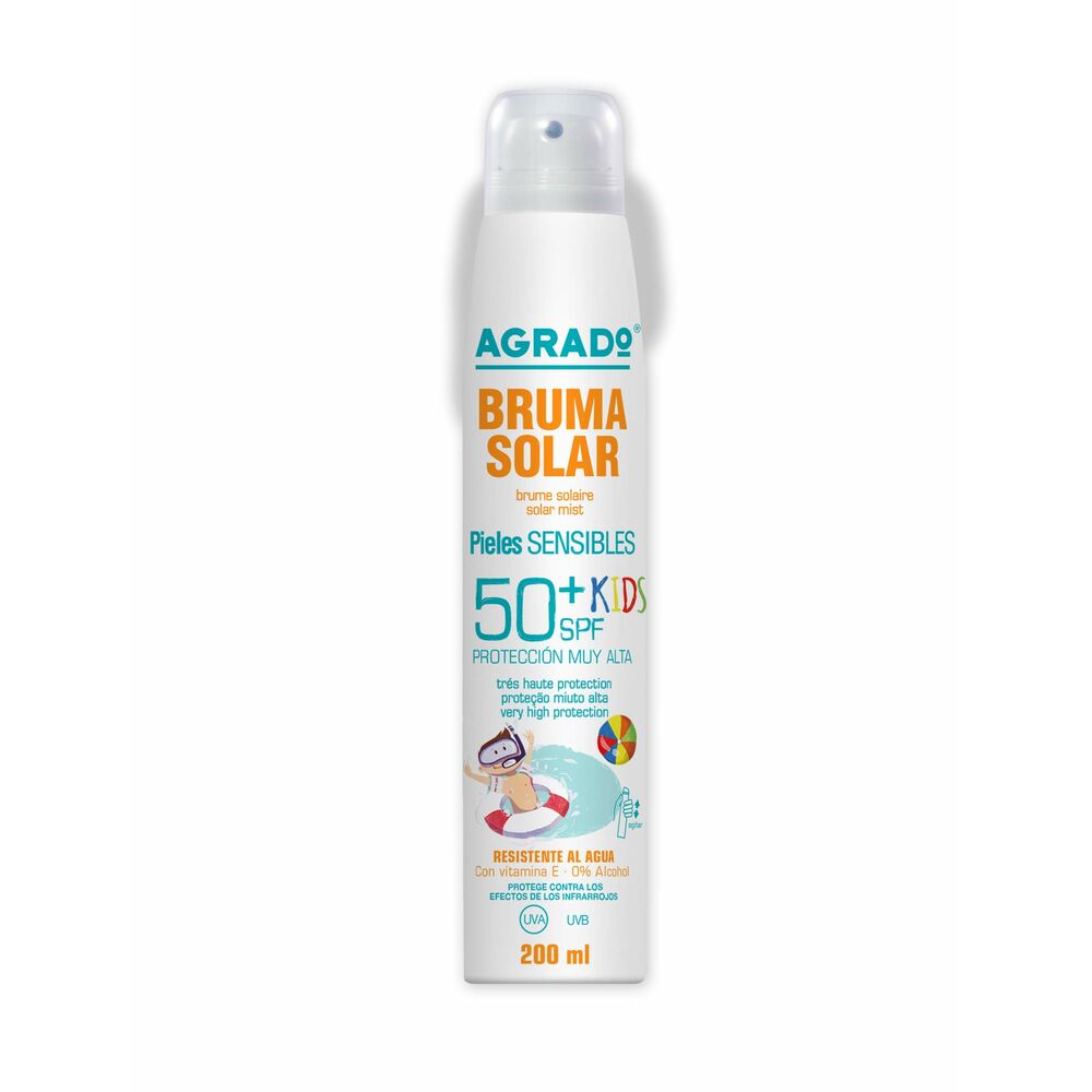 Spray cu protecție solară Agrado Kids SPF50+ Piele sensibilă (200 ml)