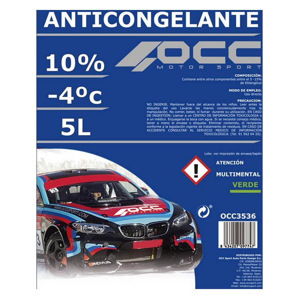 Antigel OCC3536 10% Verde (5 L)