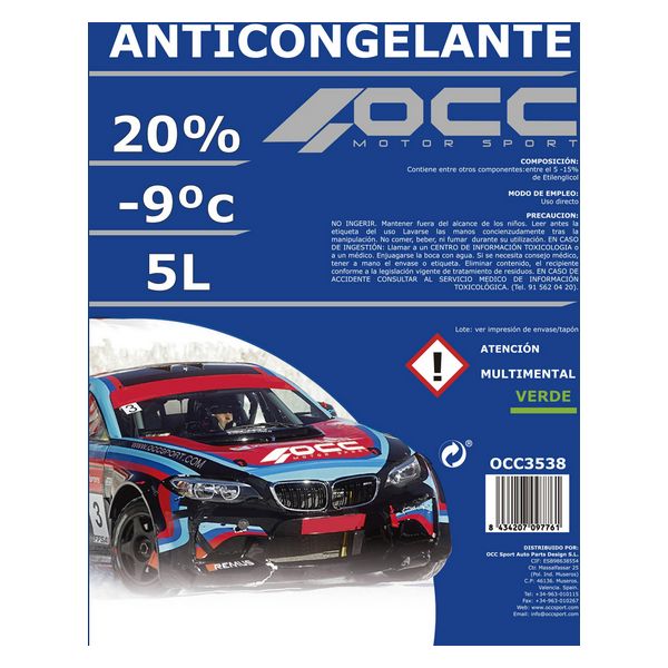 Antigel OCC3538 20% Verde (5 L)