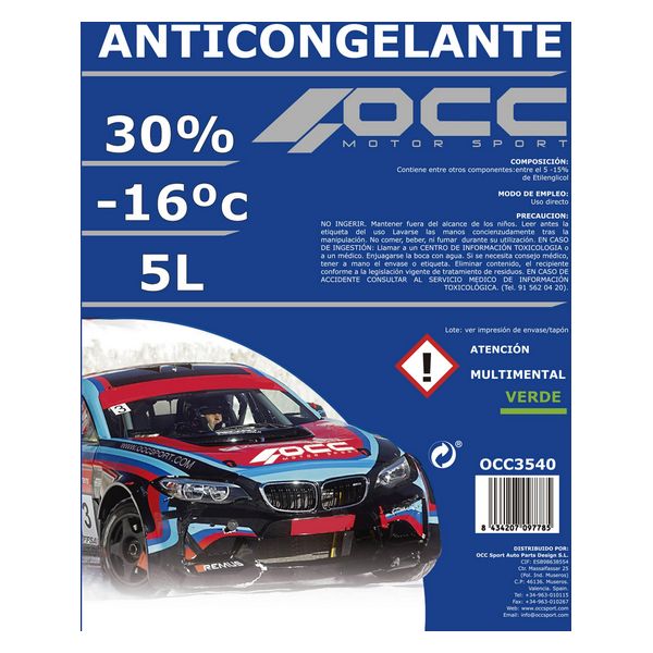 Antigel OCC3540 30% Verde (5 L)