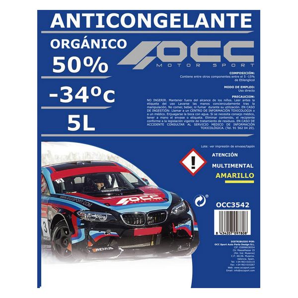 Antigel OCC3542 50% Organic Galben (5 L)