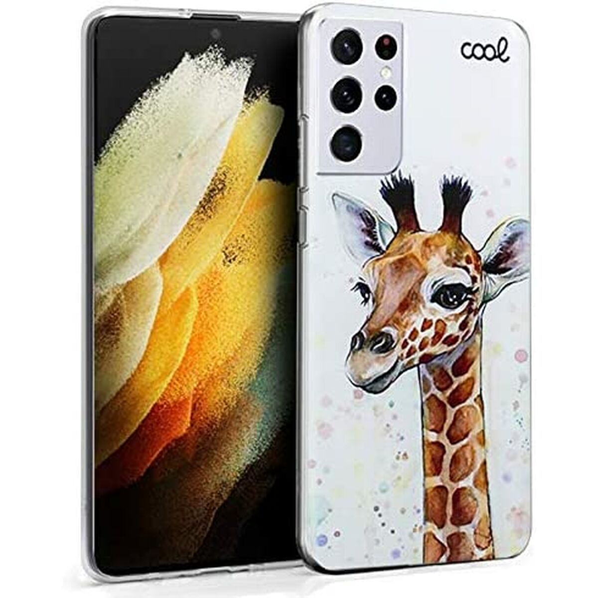 Husă pentru Mobil Cool Giraffe Drawings Samsung Galaxy S21 Ultra