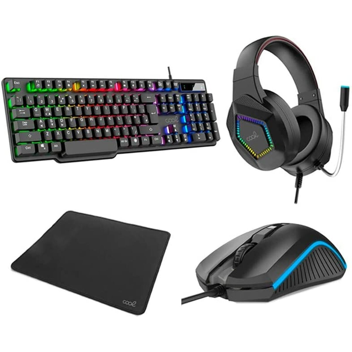 Tastatură și Mouse Gaming Cool Town Pack Gaming Qwerty Spaniolă