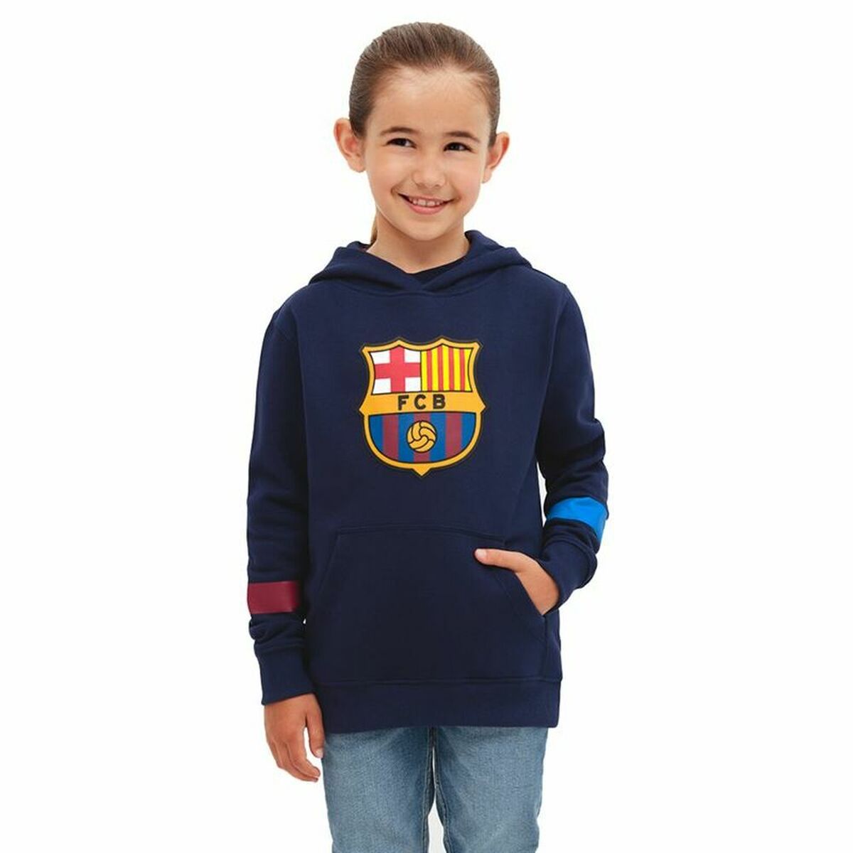 Hanorac cu Glugă Copii F.C. Barcelona Multicolor - Mărime 8 Ani