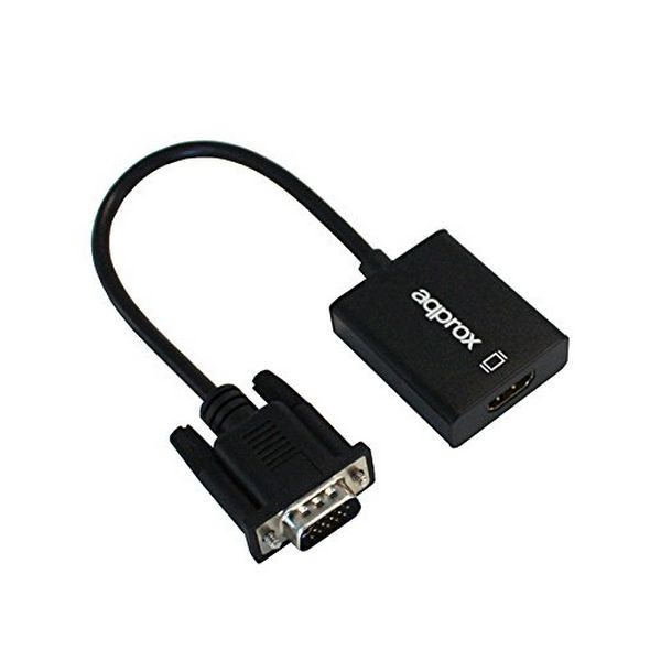 Adaptor VGA la HDMI cu Audio approx! APPC25 3,5 mm Micro USB 20 cm 720p/1080i/1080p