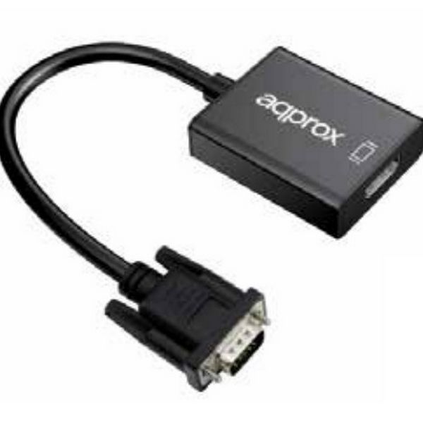 Adaptor VGA la HDMI cu Audio approx! APPC25 3,5 mm Micro USB 20 cm 720p/1080i/1080p