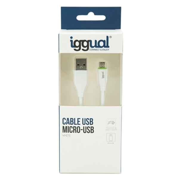 Cablu USB la Micro USB iggual IGG316931 1 m Alb