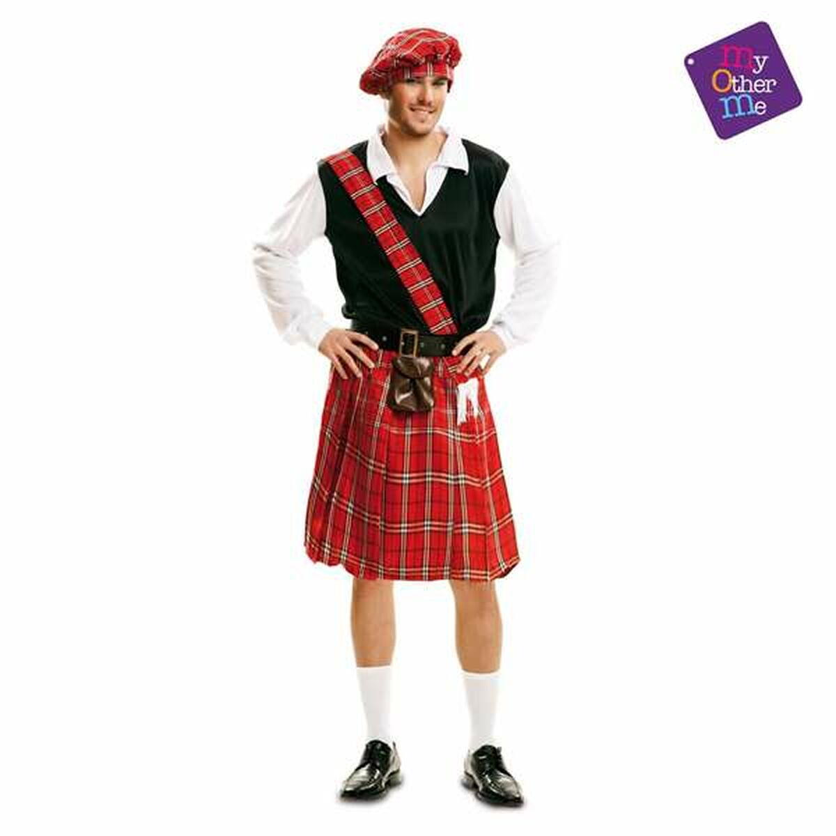 Costum Deghizare pentru Adulți Scottish Mărimea M/L Roșu M