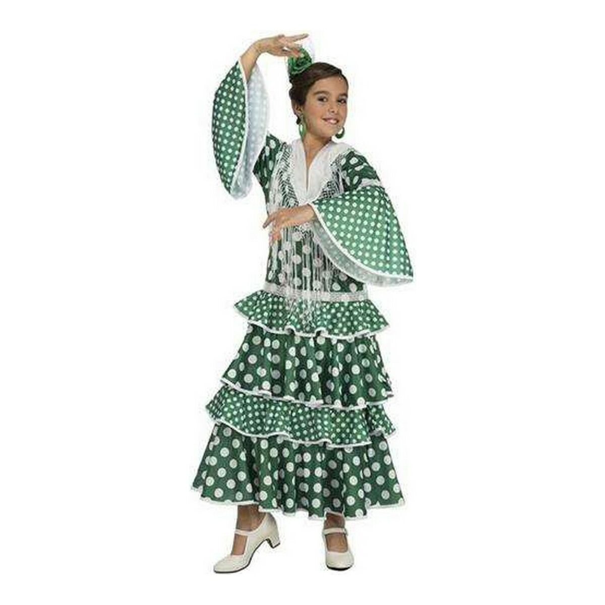 Costum Deghizare pentru Copii My Other Me Giralda Verde Dansatoare de Flamenco - Mărime 3-4 Ani