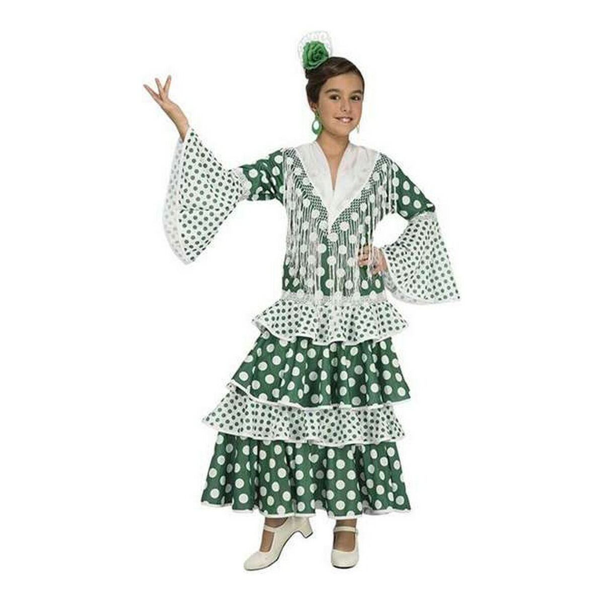 Costum My Other Me Feria Verde Dansatoare de Flamenco - Mărime 10-12 Ani