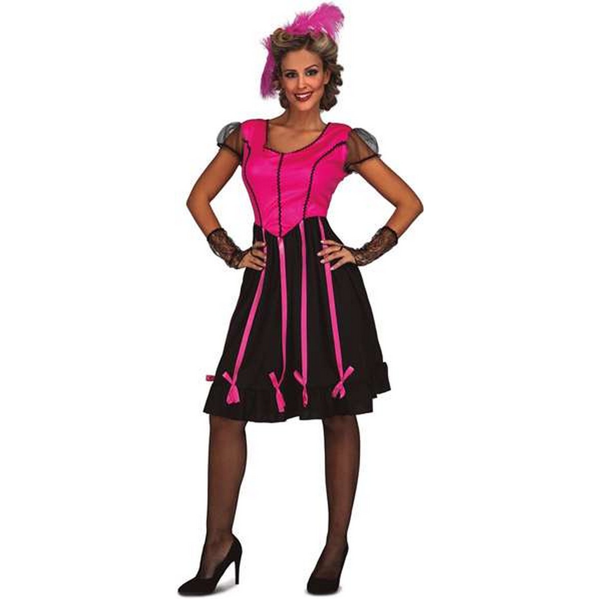 Costum Deghizare pentru Adulți Saloon Roz Mărimea M