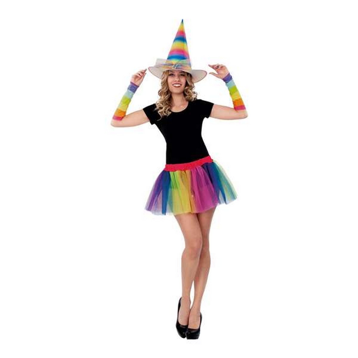 Pălărie My Other Me Rainbow Vrăjitoare (58 cm)