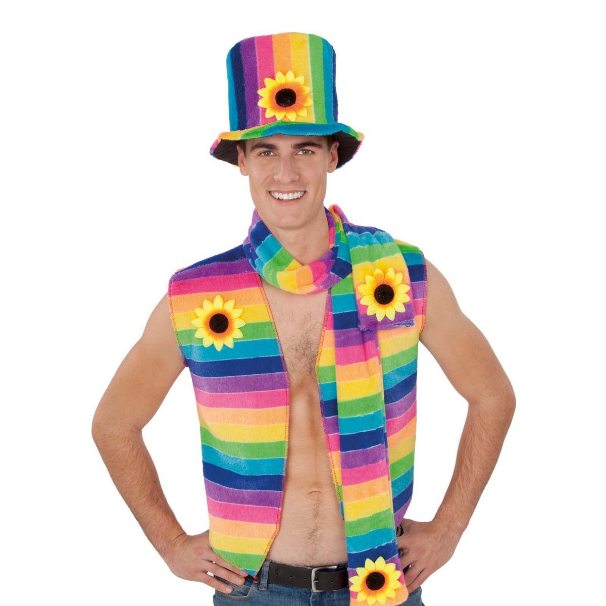 Costum Deghizare pentru Adulți My Other Me Rainbow  Vestă Mărimea 54