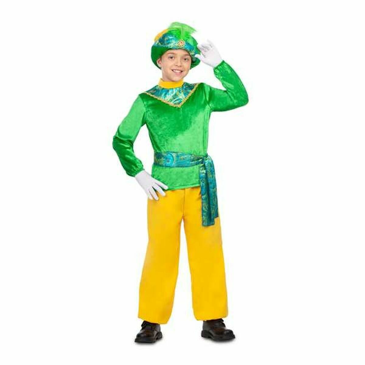 Costum Deghizare pentru Copii My Other Me Verde Pălărie Vestă Pantaloni - Mărime 7-9 Ani