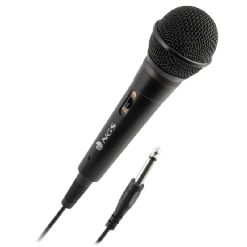 Microfon Karaoke NGS Singer Fire Negru (6.3 mm)
