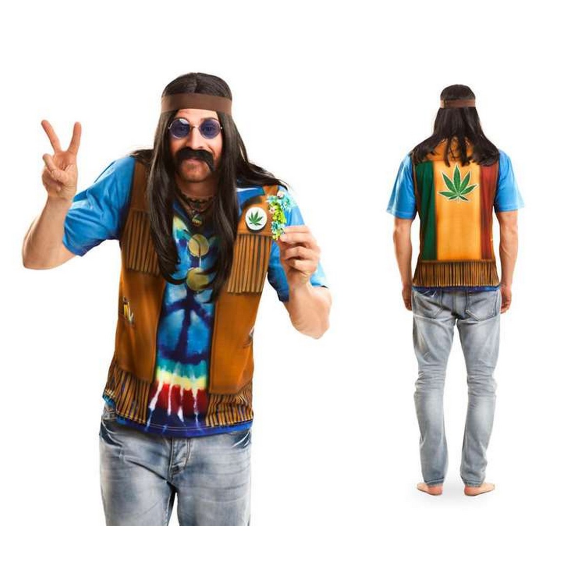 Costum Deghizare pentru Adulți My Other Me Hippie - Mărime S