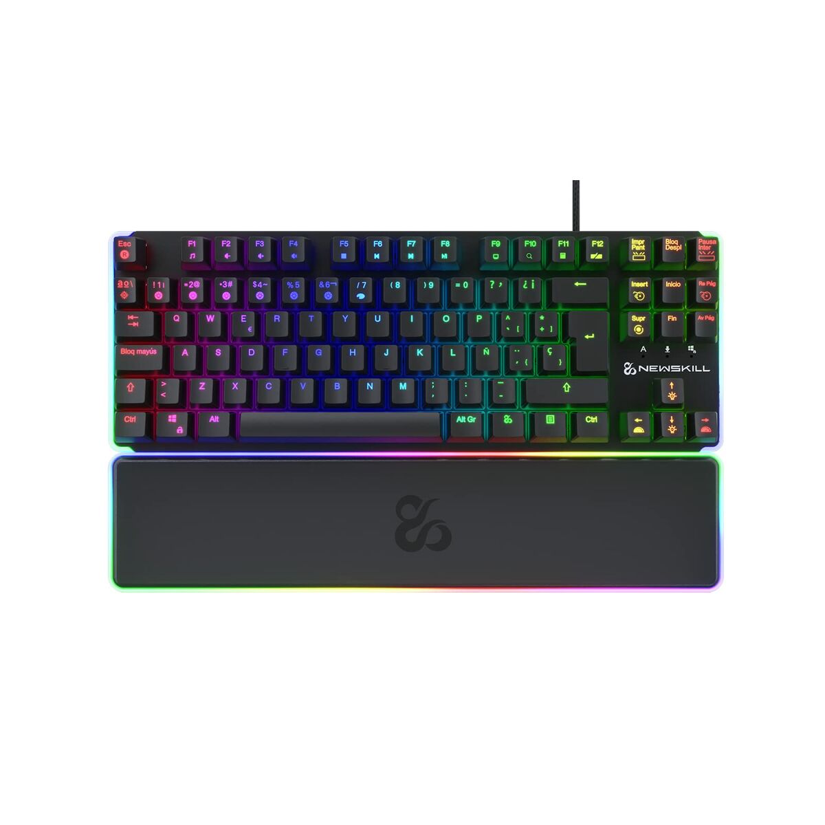Tastatură Gaming Newskill Gungnyr TKL Pro Qwerty Spaniolă Negru LED RGB
