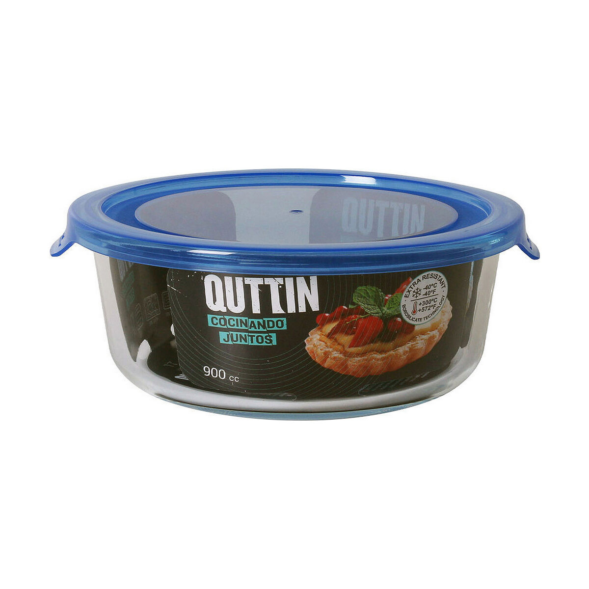 Cutie pentru Prânz Quttin   Rotundă Albastru 900 ml (Ø 17,7 x 7 cm)