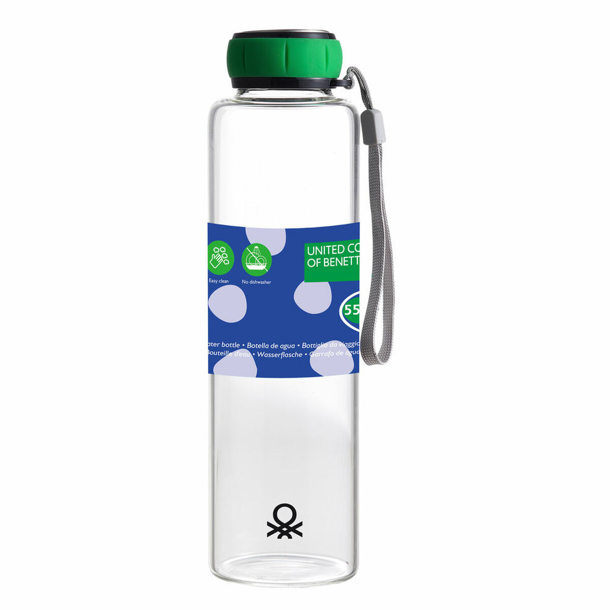 Sticlă de apă  RAINBOW BE Benetton Verde (550 ml)