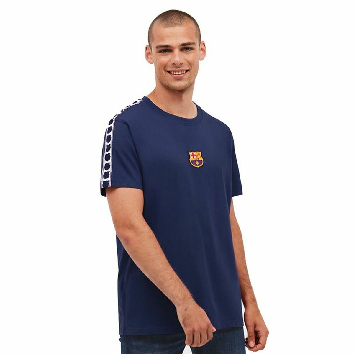 Tricou de Fotbal cu Mânecă Scurtă Bărbat F.C. Barcelona Bleumarin - Mărime S