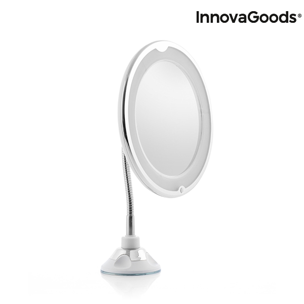 Oglindă cosmetică cu LED cu picior flexibil și ventuză Mizoom InnovaGoods